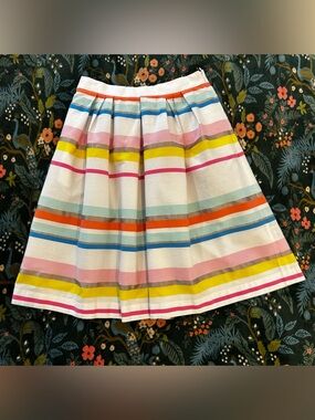 Kate Spade Cotton Blend Full Skirt with Stripes!